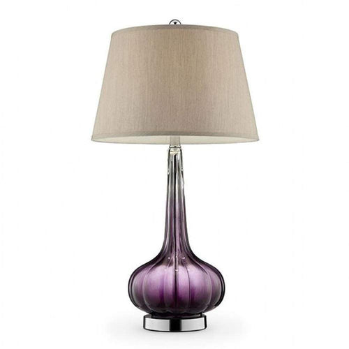 Table Lamp | Fay Contemporary | Berry Glass | Purple Finish