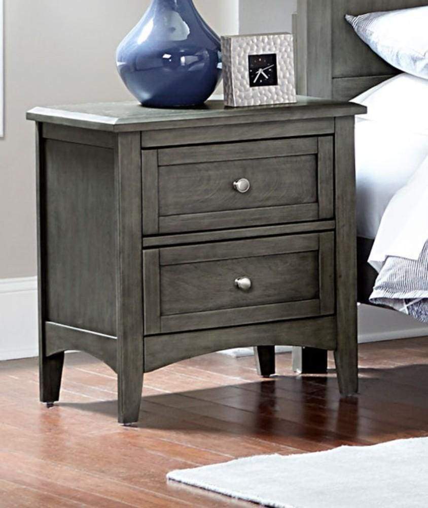 Nightstand | 2 Drawer | Wood PVC Blend | Black Finish