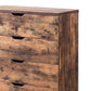 Commodious Five Drawers Wooden Utility Chest with Metal Glides Brown - K16069 IDF-K16069