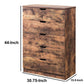 Commodious Five Drawers Wooden Utility Chest with Metal Glides Brown - K16069 IDF-K16069