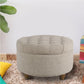 Fabric Upholstered Wooden Ottoman with Tufted Lift Off Lid Storage, Beige - N8264-F2207 By Casagear Home