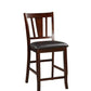 Wooden High Chair, Dark Brown & Black, Set of 2