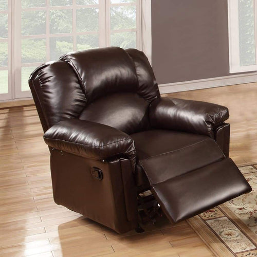 Rocker Recliner | Bonded Leather | Brown