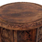 Wooden Hand Carved Folding Accent Coffee Table Brown By The Urban Port UPT-148946