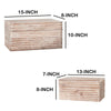 Block Stripe Pattern 2 Piece Rectangular Wooden Jewelry Box Whitewash By The Urban Port UPT-226034