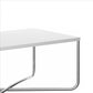 Coffee Table with Rectangular Top and X Base White and Chrome By The Urban Port UPT-238273