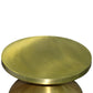 24 Inch Metal Frame End Table with Round Top and Bottle Shape Base Gold By The Urban Port UPT-247181