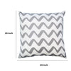 20 x 20 Modern Square Cotton Accent Throw Pillow Simple Chevron Pattern Gray White By The Urban Port UPT-266363