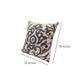 18 x 18 Square Accent Throw Pillow Knife Edge Damask Print Soft Polyester Filler Cream Blue By The Urban Port UPT-268963