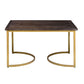 38 inch Rectangle Metal Nesting Coffee Table - 3 pcs set Black and Gold By The Urban Port UPT-271297