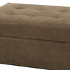 Cocktail Ottoman In Light Brown Waffle Suede Fabric PDX-F7120
