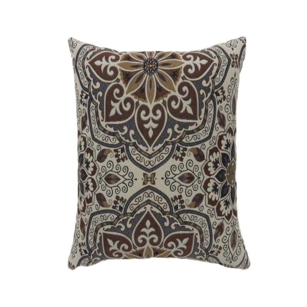 Throw Pillows Set of 2 | Butterfly Motif Design | Natural Finish
