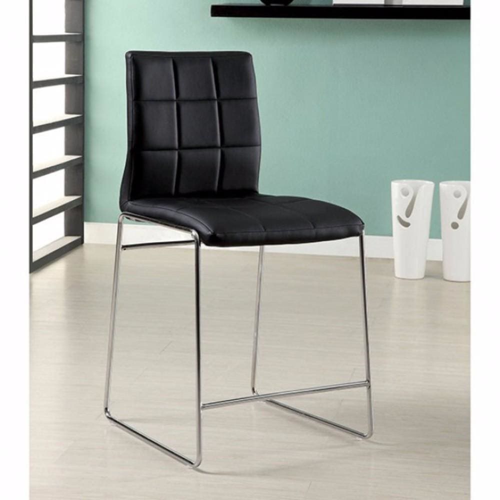 Counter Chair Set of 2 | Kona II Contemporary | Black Finish