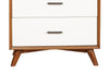 Modern Style Wooden Chest With Three Drawers and Flared Legs Brown and White - 999-04 APF-999-04