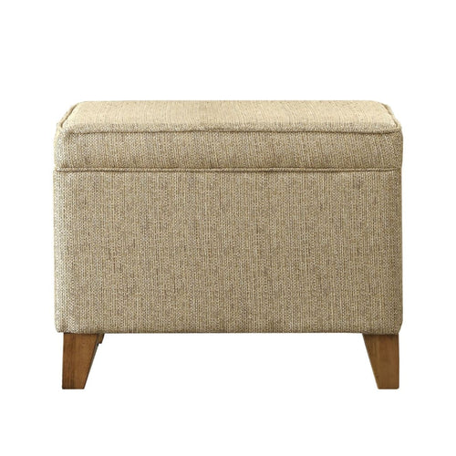 Ottoman | Rectangular | Lift Top Storage | Brown Upholstery