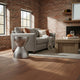 Industrial Style Hammered Texture Iron Stool with Hourglass Shaped Body, Silver By The Urban Port