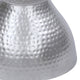 Industrial Style Hammered Texture Iron Stool with Hourglass Shaped Body, Silver By The Urban Port
