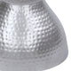Industrial Style Hammered Texture Iron Stool with Hourglass Shaped Body, Silver By The Urban Port