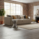 Industrial Style Hammered Texture Iron Stool with Hourglass Shaped Body, Silver By The Urban Port