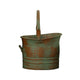 Tinged Metal Bucket Planter With Handles Patina Rust Finish Green Set of 3 - BM01164 BM01164