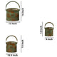 Tinged Metal Bucket Planter With Handles Patina Rust Finish Green Set of 3 - BM01164 BM01164