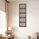 Rectangular Wall Panel with Intricate Floral Carvings, Burnt Black The Urban Port
