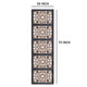 Rectangular Wall Panel with Intricate Floral Carvings, Burnt Black The Urban Port