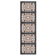 Rectangular Wall Panel with Intricate Floral Carvings, Burnt Black The Urban Port
