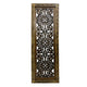 Benzara Floral Hand Carved Wooden Wall Panels, Assortment of Two, Brown