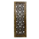 Benzara Floral Hand Carved Wooden Wall Panels Assortment of Two Brown BM01881