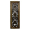Benzara Floral Hand Carved Wooden Wall Panels Assortment of Two Brown BM01881