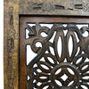 Benzara Floral Hand Carved Wooden Wall Panels, Assortment of Two, Brown