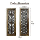 Benzara Floral Hand Carved Wooden Wall Panels Assortment of Two Brown BM01881