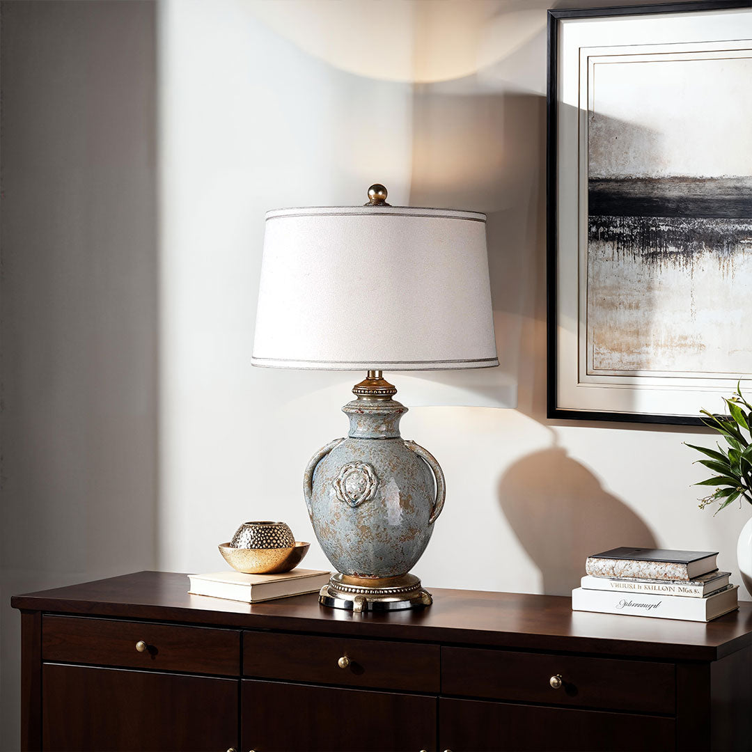 Uttermost Cancello Blue Glaze Lamp