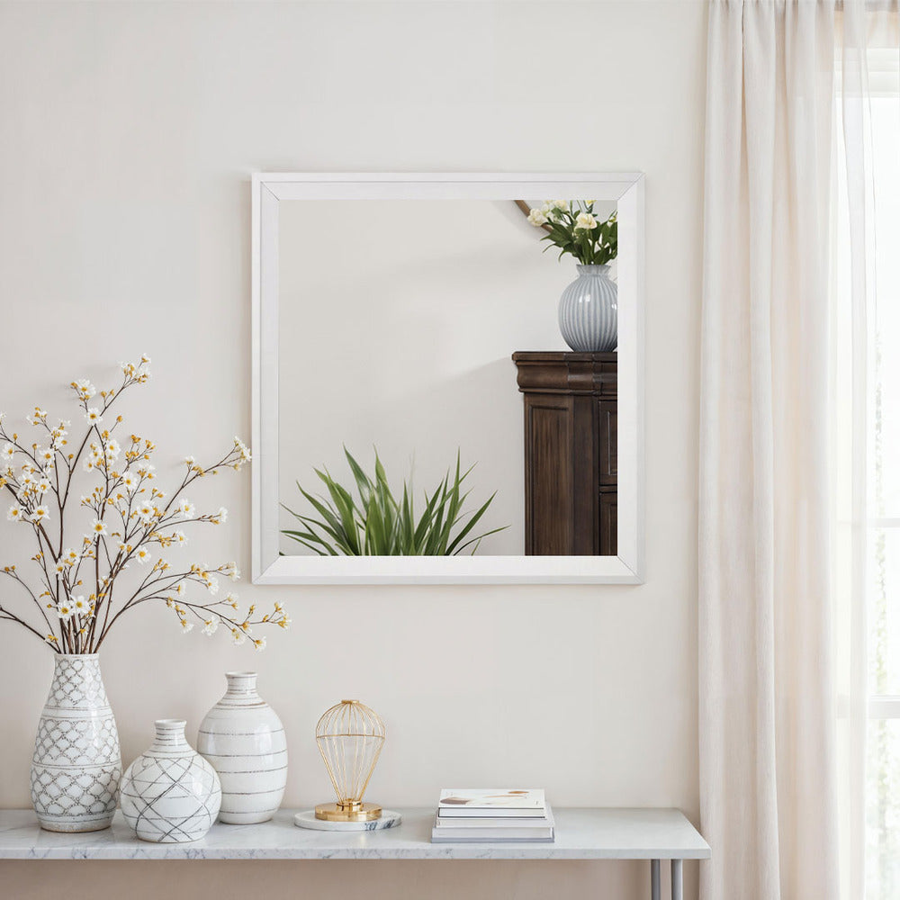 Alexo - 28 Inch Modern Square Mirror Gold