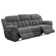 Jak 99 Inch Sofa, Power Recliner, Padded Backrest, Charcoal Gray Fabric By Casagear Home