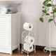 Noe Benzara Classic Free standing Metal Toilet Paper Holder, Off White