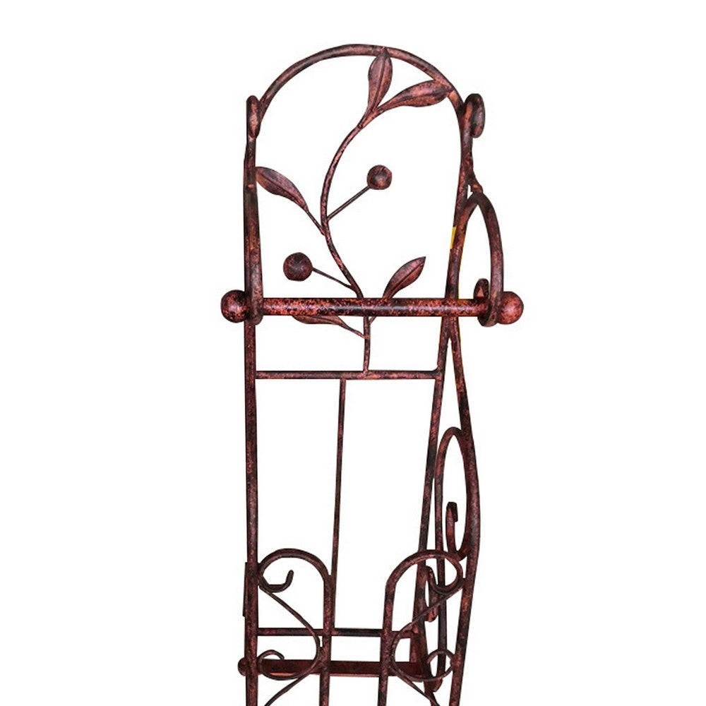 Noe Benzara Classic Free standing Metal Toilet Paper Holder, Bronze