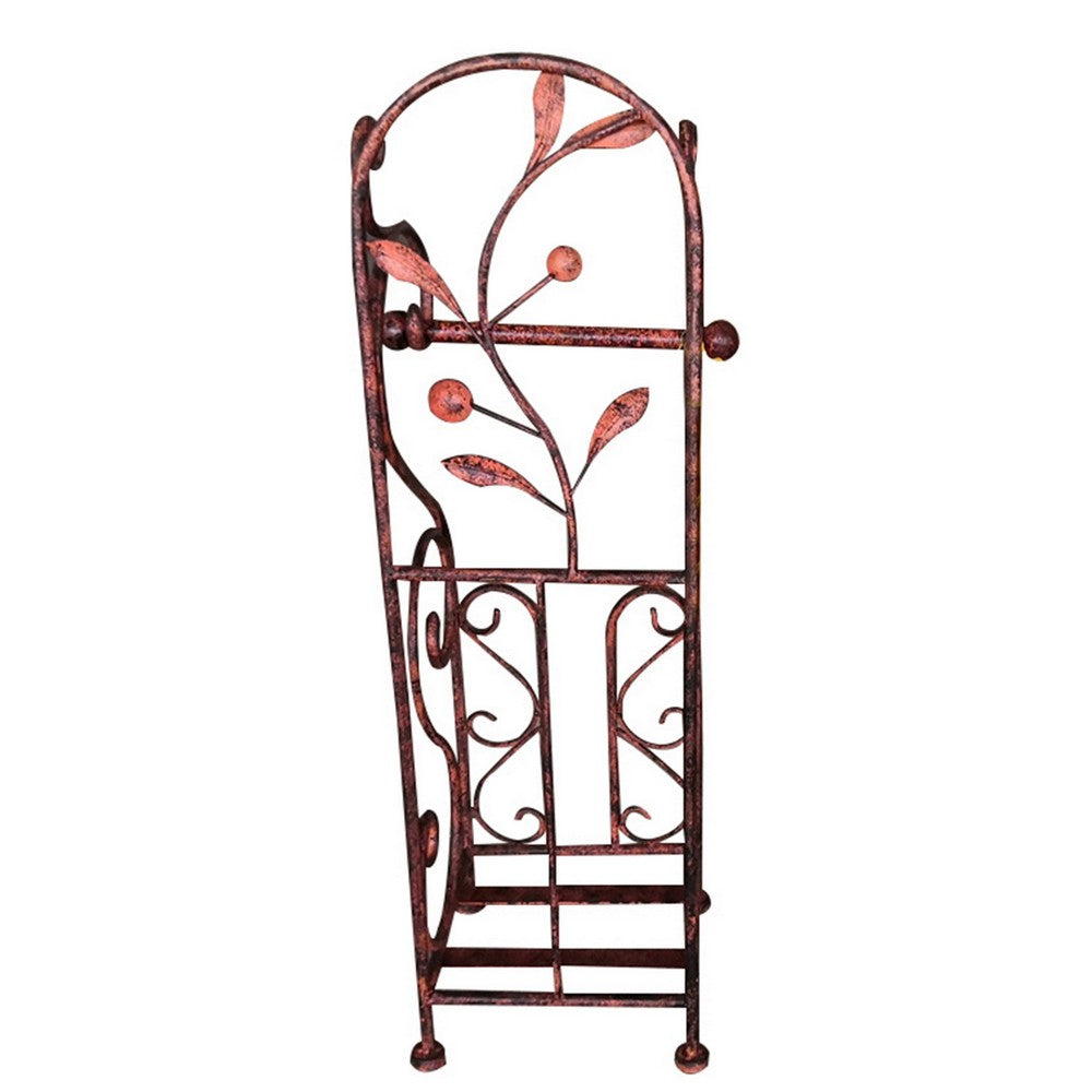 Noe Benzara Classic Free standing Metal Toilet Paper Holder, Bronze