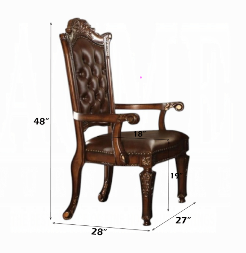 Armchair | Faux Leather Upholstered | Cherry Brown