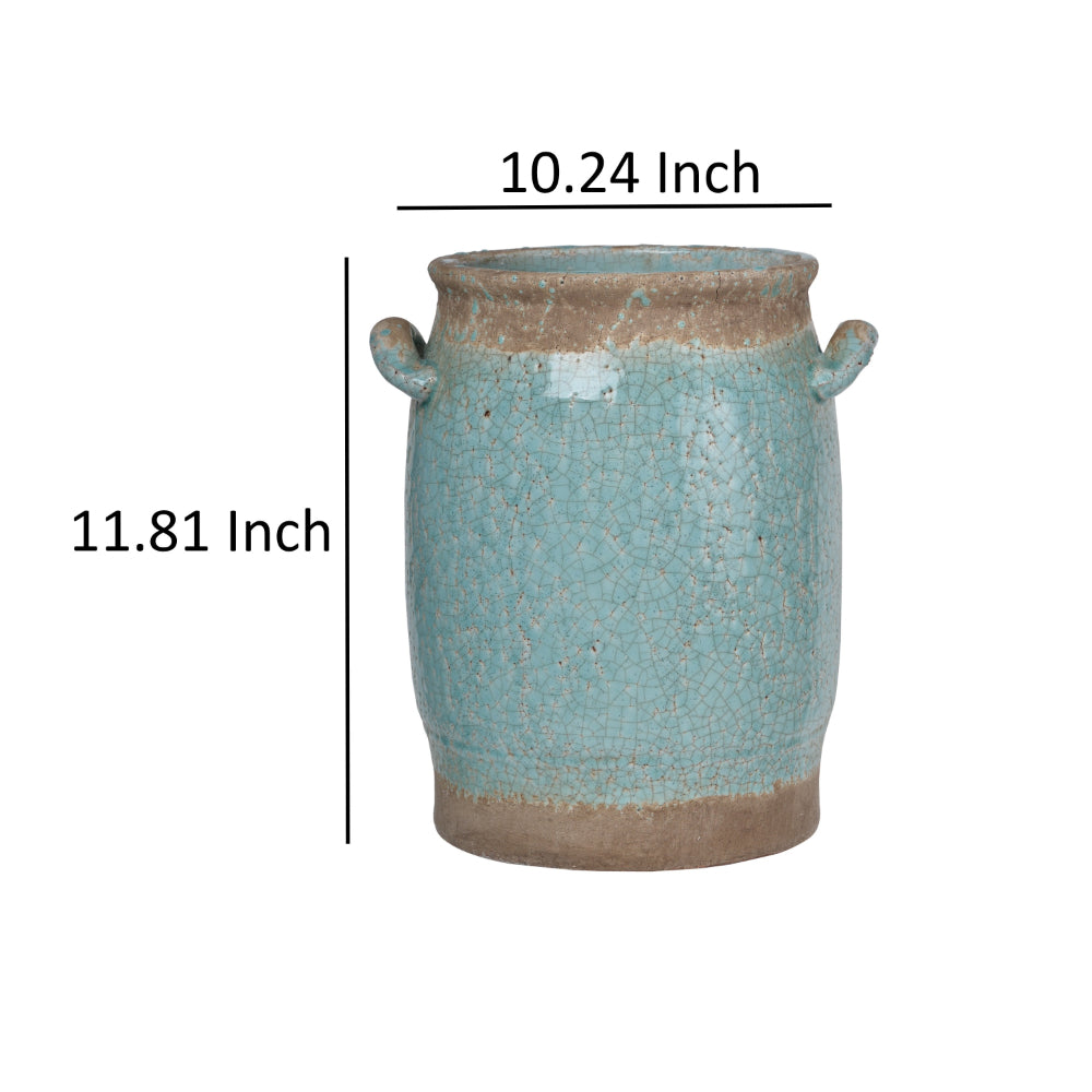 Pale Beautiful Ceramic Vase In Blue By Casagear Home