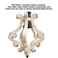 Maci 21 Inch French Country Chic Pendant Chandelier, Distressed White Mango Wood The Urban Port