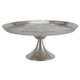 Footed Tray | Round Aluminum | Silver Finish