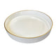 Mimosa Plastic Round Tray Gold Accented Trims Glossy White By The Urban Port ABH-42537-WHIT