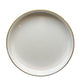 Mimosa Plastic Round Tray Gold Accented Trims Glossy White By The Urban Port ABH-42537-WHIT