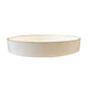 Mimosa Plastic Round Tray Gold Accented Trims Glossy White By The Urban Port ABH-42537-WHIT