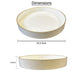 Mimosa Plastic Round Tray Gold Accented Trims Glossy White By The Urban Port ABH-42537-WHIT