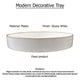 Mimosa Plastic Round Tray Gold Accented Trims Glossy White By The Urban Port ABH-42537-WHIT