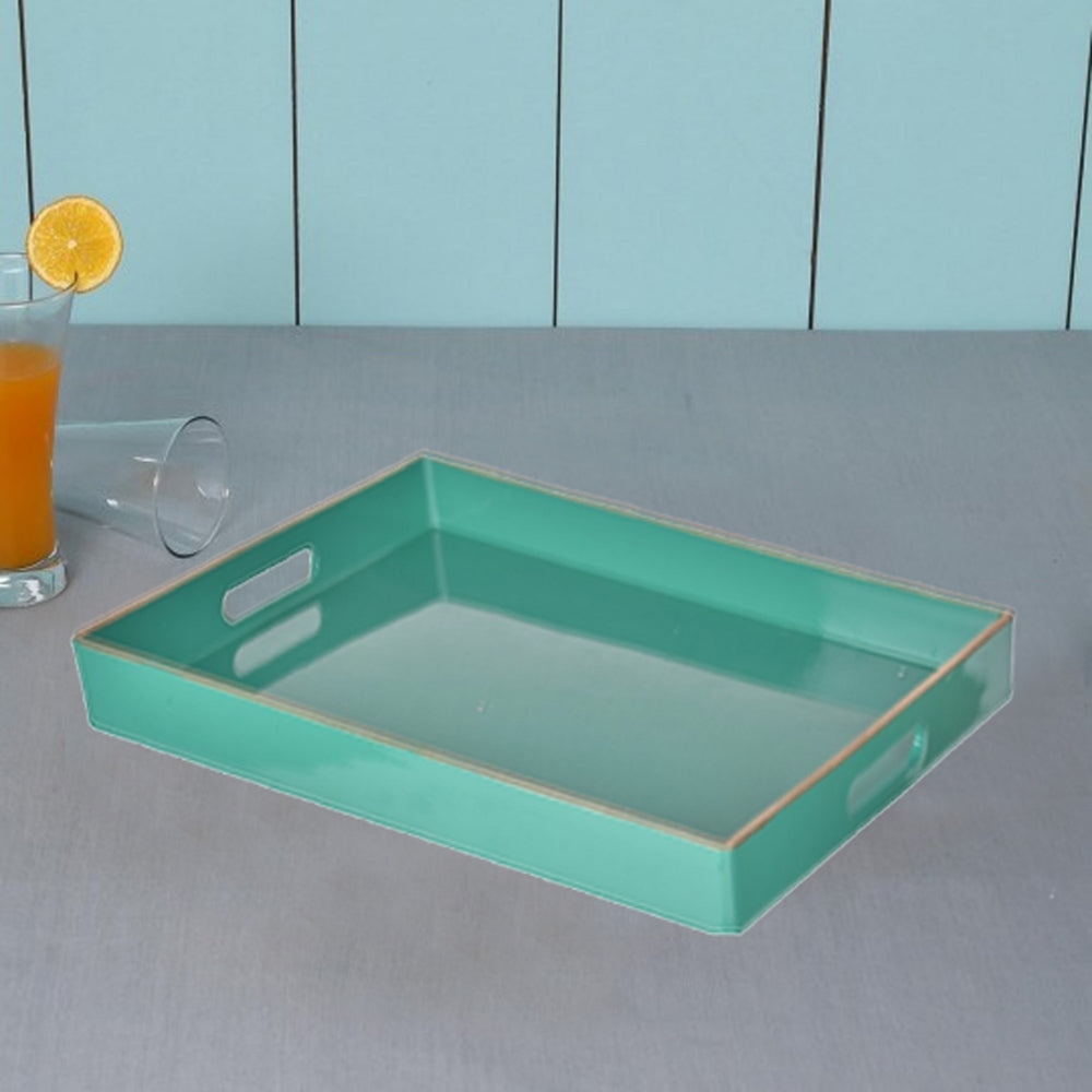 Mimosa Tray | Square | Cutout Handles | Green