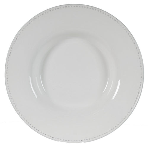 Enticing Decorative Plate | Round Porcelain | White